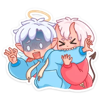 😱 emoji Они-Тян @nyasticks Telegram sticker 14 of 49
