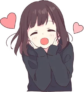 🥰 emoji Kurumi Chan Pt.3 @jp_stickers Telegram sticker 8 of 40