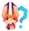 🤔 emoji Little Cute Fox Telegram sticker 13 of 24
