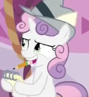 😏 emoji Sweetie Belle | @MLP_AnimatedStickers Telegram sticker 20 of 43