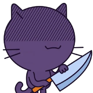 🔪 emoji chaos cat Telegram sticker 1 of 15