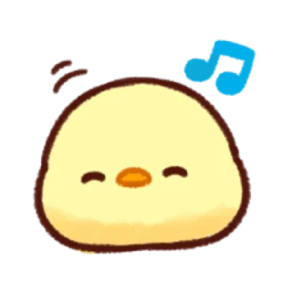 🎶 emoji Soft and Cute Chicks Feelings @softandqt Telegram sticker 8 of 40