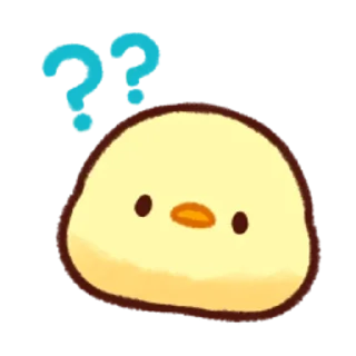 ❓ emoji Soft and Cute Chicks Feelings @softandqt Telegram sticker 18 of 40