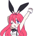 🖐️ emoji A Cute Little Rabbit Girl :: @line_stickers Telegram sticker 23 of 40