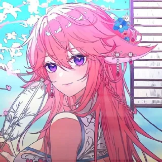 🌸 emoji ♡ Yae Miko ♡ Telegram sticker 8 of 120
