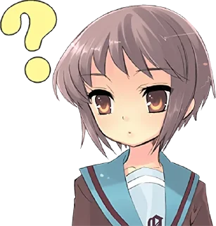 ❓ emoji The Melancholy of Haruhi Suzumiya :: @line_stickers Telegram sticker 7 of 40