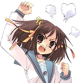 😡 emoji The Melancholy of Haruhi Suzumiya :: @line_stickers Telegram sticker 14 of 40
