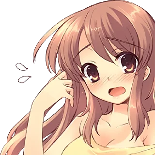 😨 emoji The Melancholy of Haruhi Suzumiya :: @line_stickers Telegram sticker 16 of 40