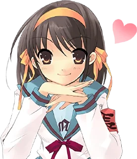 ❤️ emoji The Melancholy of Haruhi Suzumiya :: @line_stickers Telegram sticker 20 of 40