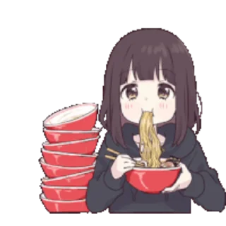 🍜 emoji Anime @SchizoChupapi Telegram sticker 13 of 35