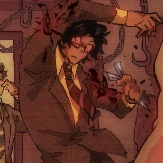 🩸 emoji •°*🩸Protagonist — Elevator Hitch!*°• Telegram sticker 24 of 75