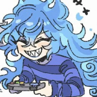 😁 emoji ИдиАзул канон 💙💜 Telegram sticker 12 of 99