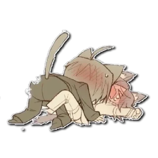 🐱 emoji сайома 💙💜 Telegram sticker 14 of 67