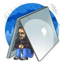 ☔️ emoji Steve Jobs Telegram sticker 11 of 35