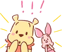 😮 emoji Pooh and Piglet (Lovely) :: @line_stickers Telegram sticker 14 of 24