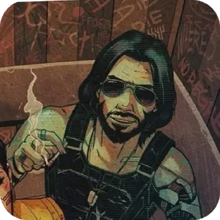 😈 emoji Johnny Silverhead. Telegram sticker 23 of 75