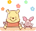 😋 emoji Pooh and Piglet (Lovely) :: @line_stickers Telegram sticker 18 of 24