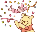 🎉 emoji Pooh and Piglet (Lovely) :: @line_stickers Telegram sticker 12 of 24