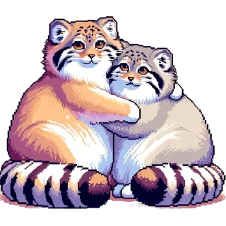 🤗 emoji pixel-manul Telegram sticker 2 of 48