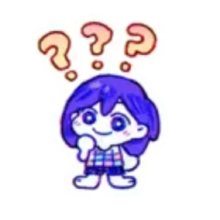 ❓ emoji - @strike1v ꕨ @vividstick ⊹ Telegram sticker 20 of 35