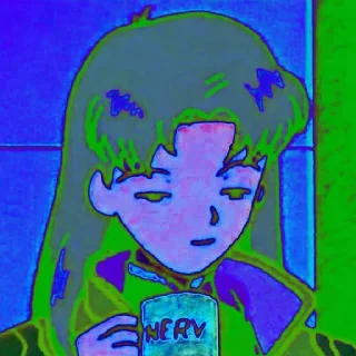 🧐 emoji Waifu with cup Telegram sticker 8 of 26