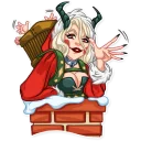 👋 emoji Lady Krampus Telegram sticker 5 of 30