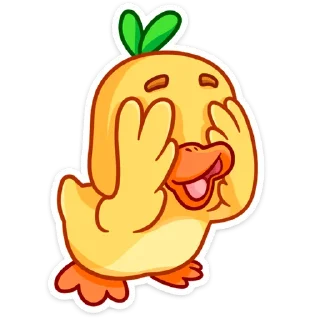 🙈 emoji Утёнок Кряк :: @stickroom Telegram sticker 21 of 48