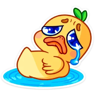 😢 emoji Утёнок Кряк :: @stickroom Telegram sticker 5 of 48