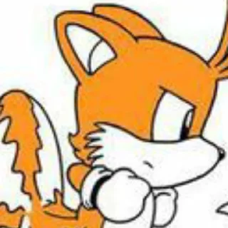😠 emoji Classic Tails. Telegram sticker 7 of 30