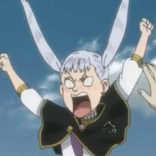 😧 emoji Black clover 🍀 Telegram sticker 24 of 52