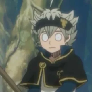 😶 emoji Black clover 🍀 Telegram sticker 5 of 52