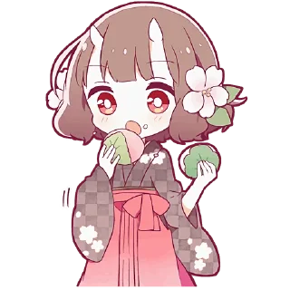 😋 emoji Ониноко-тян (B) @Nyasticks Telegram sticker 18 of 25