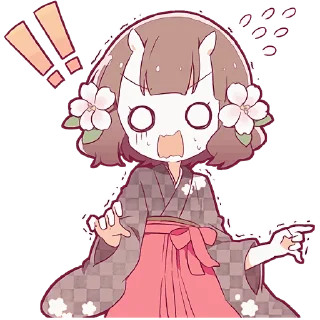 😱 emoji Ониноко-тян (B) @Nyasticks Telegram sticker 10 of 25