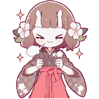 😪 emoji Ониноко-тян (B) @Nyasticks Telegram sticker 6 of 25