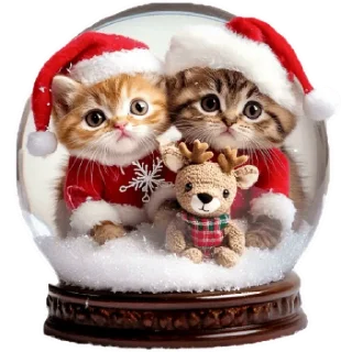 🎅 emoji Зимние котики @Nyasticks Telegram sticker 24 of 34