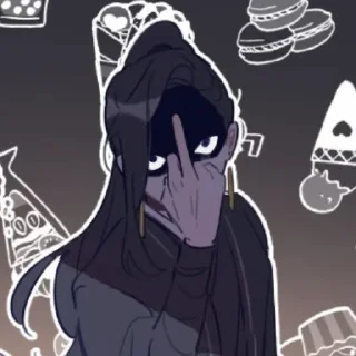 🖕 emoji Хэ Сюань/Черновод Telegram sticker 7 of 120