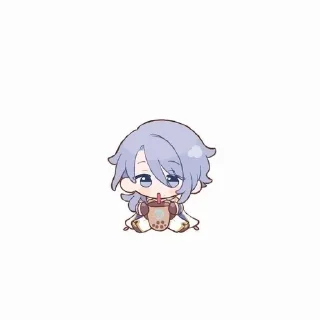 🧋 emoji ✨чиби аято✨ Telegram sticker 4 of 13