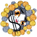 🤑 emoji Catvador Dali Telegram sticker 12 of 35