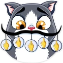 🖕 emoji Catvador Dali Telegram sticker 8 of 35