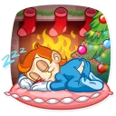 😴 emoji Christmas Elf Telegram sticker 14 of 30