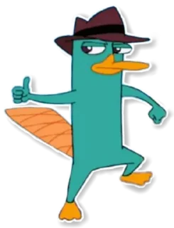👍 emoji Пэрри утконос Telegram sticker 24 of 31