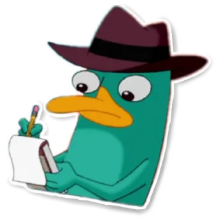 ✍ emoji Пэрри утконос Telegram sticker 17 of 31