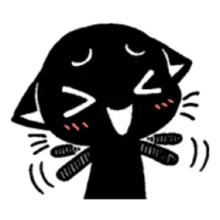 😞 emoji @TVstickers BlackCat Telegram sticker 2 of 48