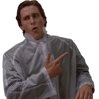 ☝️ emoji American Psycho Telegram sticker 18 of 42