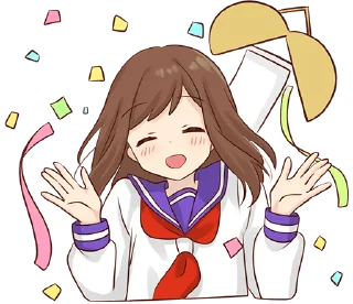 🎊 emoji Schoolgirl @jp_stickers Telegram sticker 10 of 40