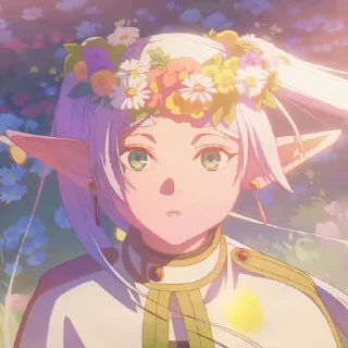 🌸 emoji БОЛЬШЕ ⇨ @CLOOBHUB ФРИРЕН FRIREN АНИМЕ ANIME TG ТГ Telegram sticker 1 of 48
