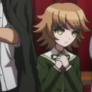 🥺 emoji / 💻 Chihiro Fujisaki 2 by @wanna_s_l_e_e_p 💚 / Telegram sticker 17 of 30