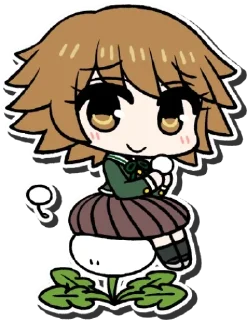🥹 emoji / 💻 Chihiro Fujisaki 2 by @wanna_s_l_e_e_p 💚 / Telegram sticker 7 of 30