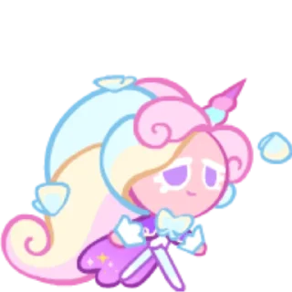 🦄 emoji Cream Unicorn Cookie! Telegram sticker 22 of 64