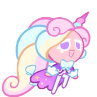 🦄 emoji Cream Unicorn Cookie! Telegram sticker 18 of 64